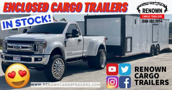 Photo SALEENCLOSED CARGO TRAILERS  All Sizes  IN STOCK 888- $1