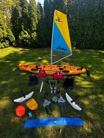 Photo 2018 Papaya (yelloworange) Hobie Mirage Oasis Tandem (dual, 2 person) Kayak WV $4,450