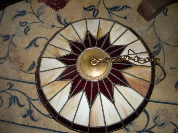 Photo Antique stained glass fixtureshade $500