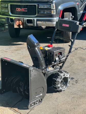 Photo Craftsman Compact 24 2 Stage Snow Blower With Electric Start  MORE $750