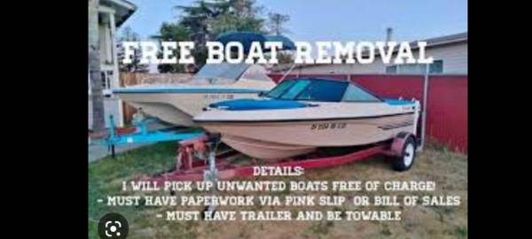 Photo Old Boats and Jet Skis Wanted.....Free Removal