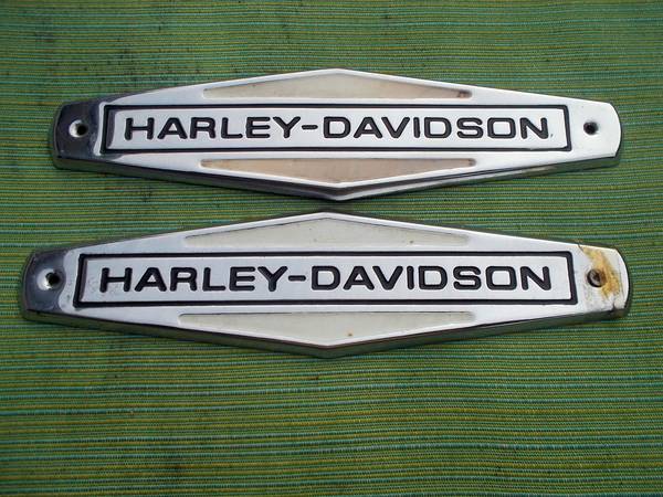 Photo Original Harley fuel tank emblems 1966 - 1971 $60