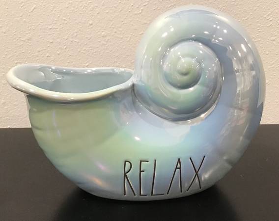 Photo Rae Dunn Blue RELAX Sea Shell By Magenta $10