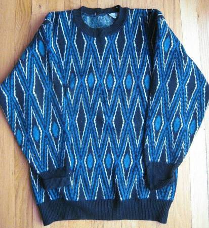 Vintage 100 Wool Ski Patterned Sweater - Size L, Women $20