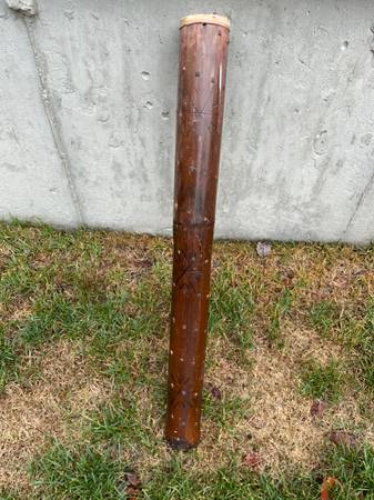 Photo Vintage Wooden Rainstick Shaker Musical Rain Maker Stick 27  long $25