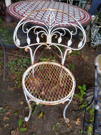 Photo Wrought Iron Garden Patio Chair by Salterini $75