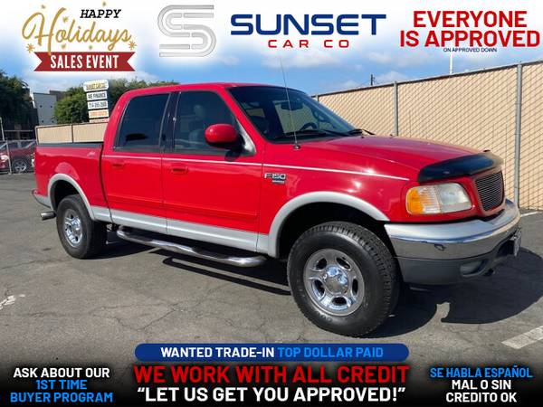 Photo 2001 FORD F150 SUPERCREW CAB SHORT BED 4D (- EVERYONE IS APPROVED on approved down.)