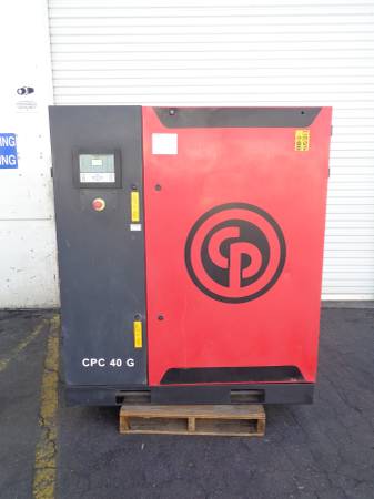 2012 Chicago Pneumatic CPC40G 40 hp rotary screw air compressor $9,500