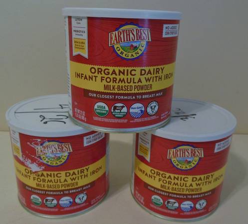 3 x New Earths Best Organic Infant  Baby Formula With Iron $40