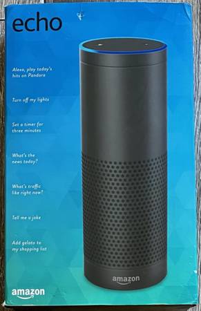 Photo Amazon Echo Bluetooth Wi-FI Smart Speaker With Alexa 1st Generation $85