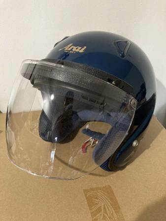 Photo Arai Helmet Snell Classic M Motorcycle Helmet Blue Size Large Made in $350