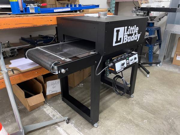 Photo BBC Black Body Little Buddy conveyor dryer 120V for screen printing