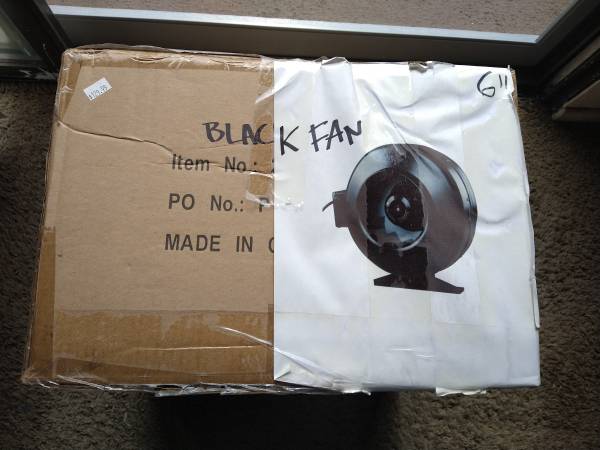 Photo BLACK FAN 6 Inlane Fan, Duct Fan, Grow Fan - Brand New, Sealed Box $50
