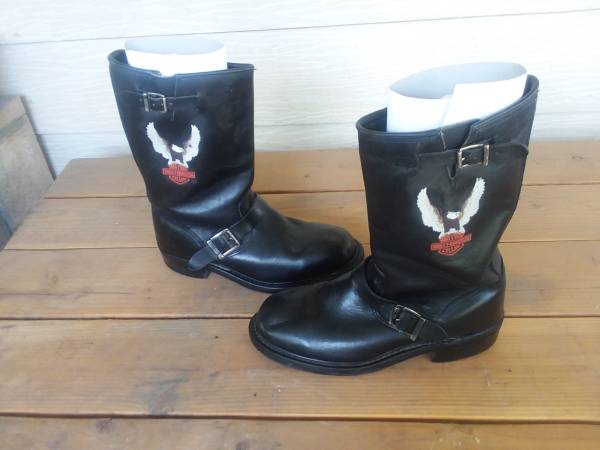 Photo BRAND NEW HARLEY DAVIDSON EMBROIDERED LEATHER BOOTS....SIZE 9 12 $100