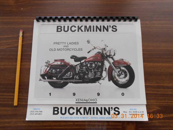 Photo BUCKMINNs Harley Davidson 1990 calendar $10