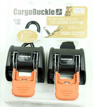 CargoBuckle G3 Retractable Ratchet Tie-Down System Brand New $69