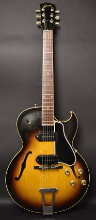 Photo Circa 19589 Gibson ES-225 Sunburst Vintage Electric Guitar $4,695