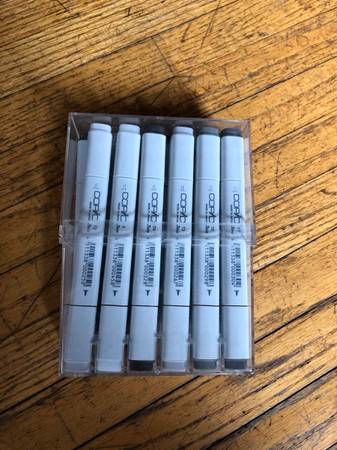 Photo Copic marker pens gray set $20