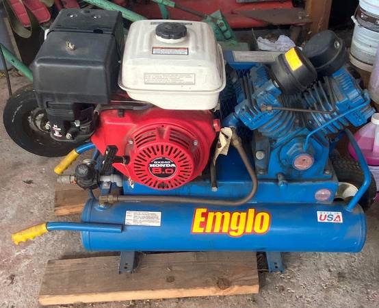Photo Emglo Portable Gas Powered Air Compressor Honda 8 HP Engine $2,450