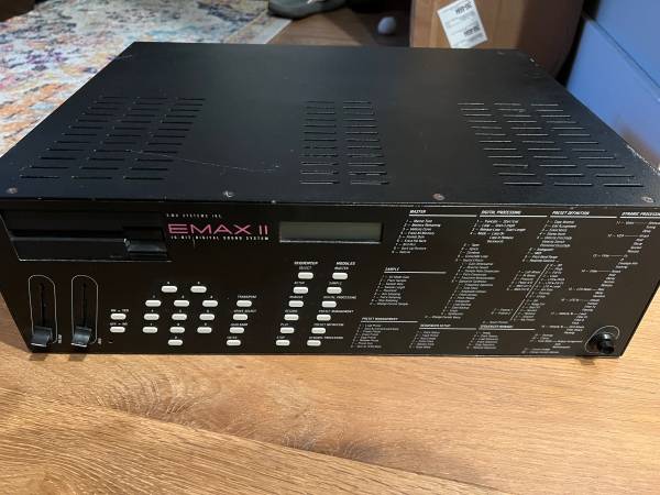 Photo E-mu Emax II 2 Rackmount 16-bit Sler NEW POWER SUPPLY Vintage Synth OBO $850