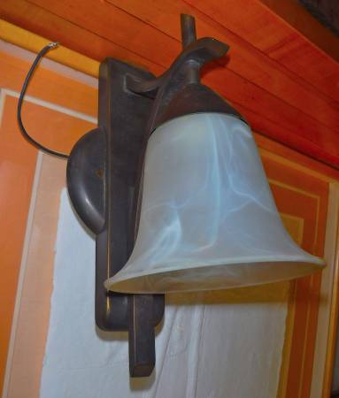 Photo Exterior - Outdoor Wall Porch Light or Sconce with Frosted Glass $12