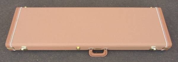 Photo Fender Jazz Bass Case - Brown W Gold Poodle Int. - New Factory 2nd. $195