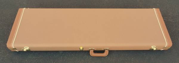 Photo Fender Precision Bass Case - Brown W Gold Poodle Int. - New $195