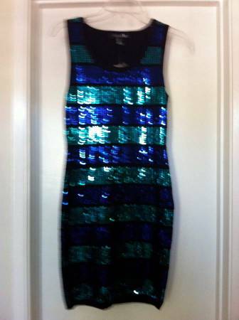 Photo Forever21 Black Party Dress with Sequin Detail Sz Small New with Tags $20