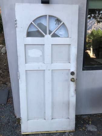 Photo Front door solid wood and glass Craftsman Style Classic Shaker Style $40