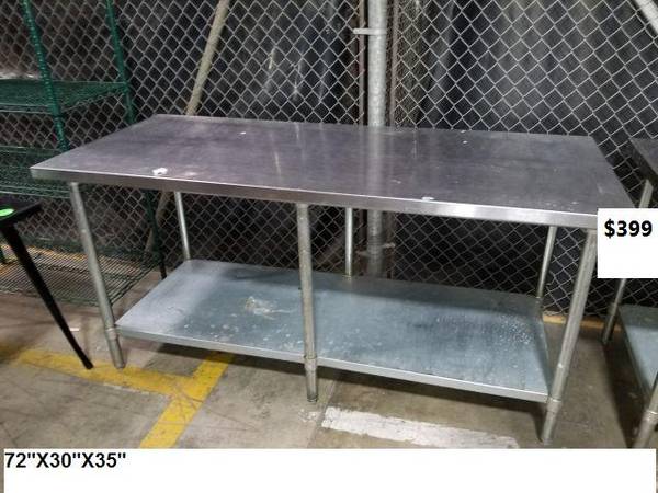 GSW STAINLESS STEEL WORK PREP TABLE 6 LEGS 72X30x35 FREE DELIVERY $300