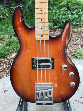 Photo Gorgeous, rare,  vintage Peavey T-45 bass guitar from 1982 w case $700