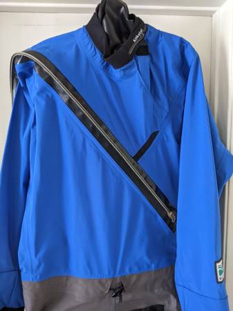 Photo Kokatat GoreTex Full Drysuit - LARGE - Blue  Black - Excellent cond $550
