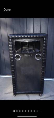 Photo Kustom 2x15 Tuck N Roll Bass Cabinet 70s Black vintage $300