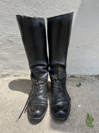 Photo Leather Police Riding Boots Mens DEHNER Tall Motorcycle Patrol Boots $200