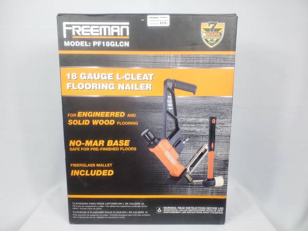NEW Freeman PF18GLCN 18-Gauge L-Cleat Flooring Nailer $150