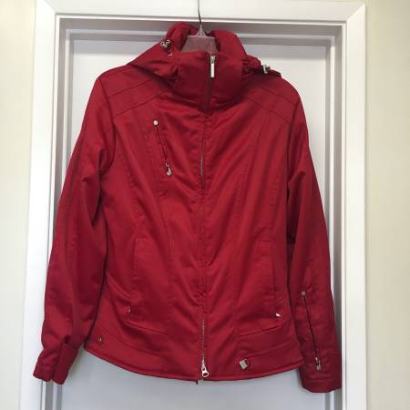 NILS WOMENS RED HOODED SKI SNOW JACKET Excellent Condition $50