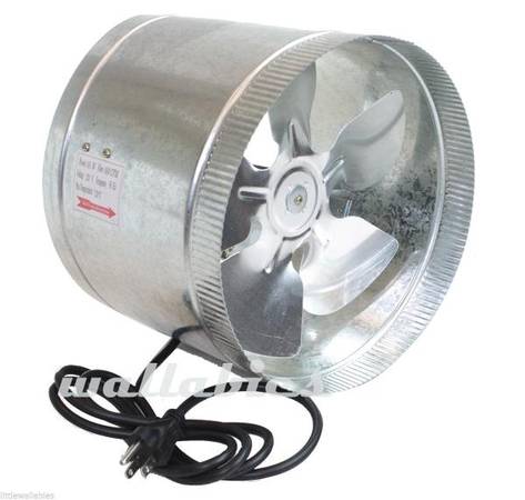 Photo New 8 DUCT FAN 470CFM Booster Blower Grow Light Inline Cool Air Vent $35