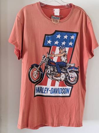 Photo New Madeworn Vintage Style HARLEY DAVIDSON 1 Shirt UniSex Distressed $90
