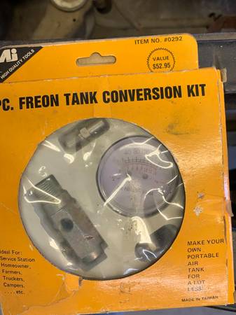 Photo New Vtg. 5 pc. Freon tank conversion kit $20