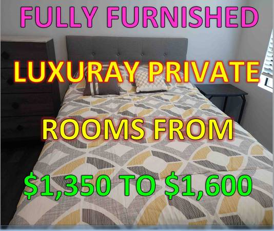 PRIVATE LUXURY ROOMS WITH MAID SERVICE $1,350
