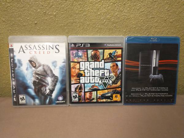 Photo PS3 Video Games, grand theft auto 5, Assassins Creed, Welcome to PS3 $15