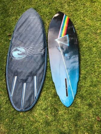 Photo Pat Flecky and Jack Meyer Airbrushed Vintage Surfboard $1,400