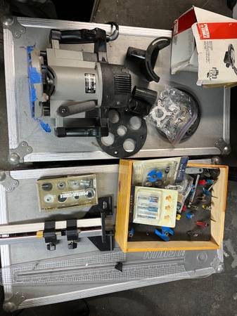 Porter Cable 3 1/4 HP Plunge Router COMPLETE SET UP Router bits, edge ...