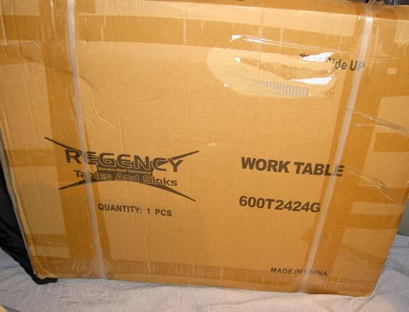 Regency Stainless Steel Work Table 24 x 24 NEW $90