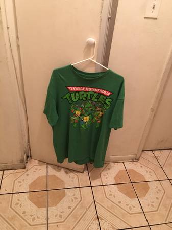 Photo Retro Style 2015 Teenage Mutant Ninja Turtles Green T-Shirt Size XL for Men $8
