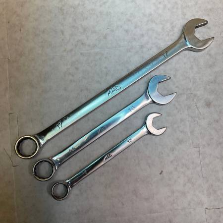 Photo (Set of 3) MAC TOOLS COMBINATION WRENCH SET $45