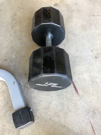 Photo Single Iron Grip Urethane Dumbbell 125 lbs $150