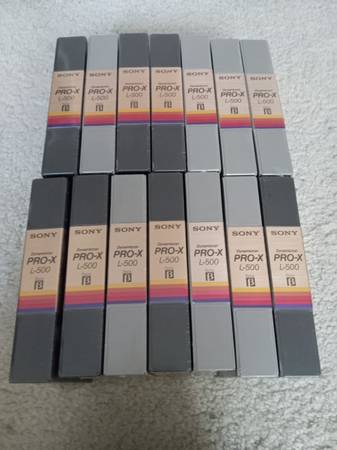 Photo Sony PRO-X L500 Betamax Video Tapes NEW SEALED $10