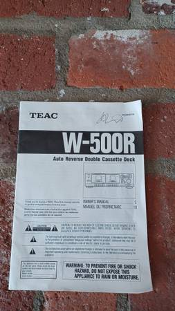 TEAC W-500R Double Cassette Deck $45