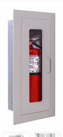 Photo TITAN STAINLESS STEEL ALUMINUM FIRE EXTINGUISHER IN WALL CABINET $100